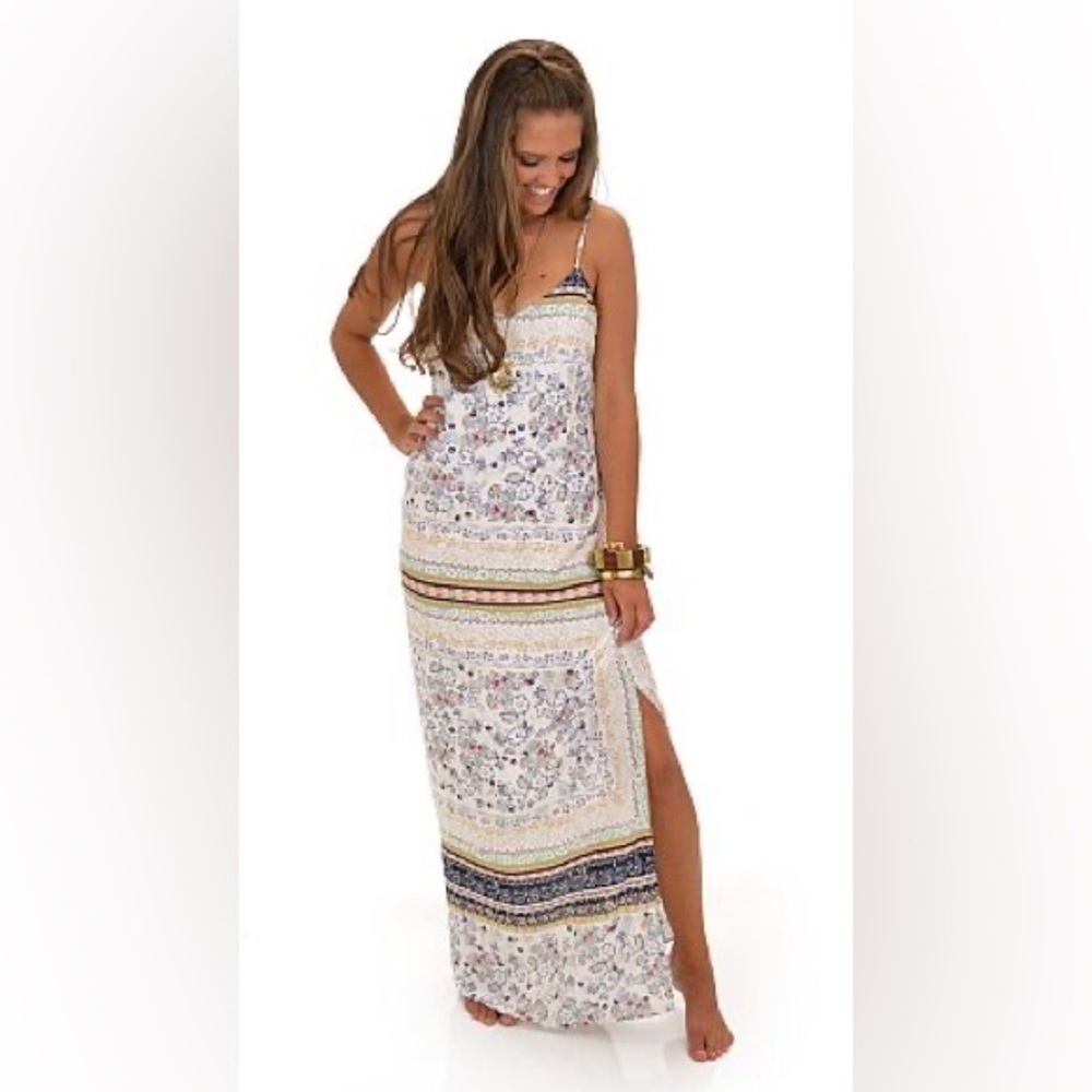 Skies are Blue Printed Slip Dress Sz S
